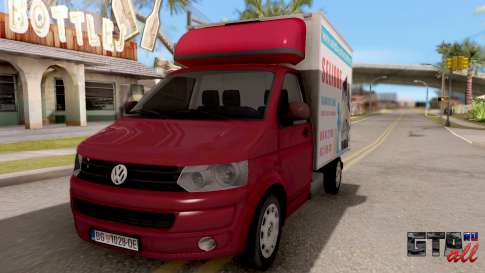 Volkswagen Transporter T5 Selidbe для GTA San Andreas вид спереди