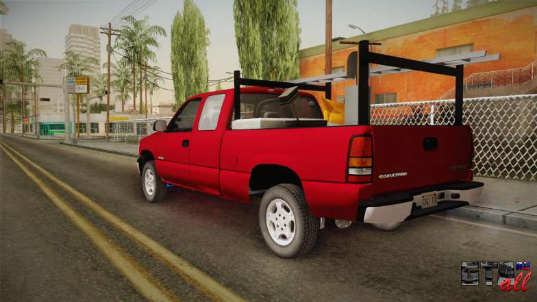 Chevrolet Silverado Work Truck 2001 для GTA San Andreas вид сзади