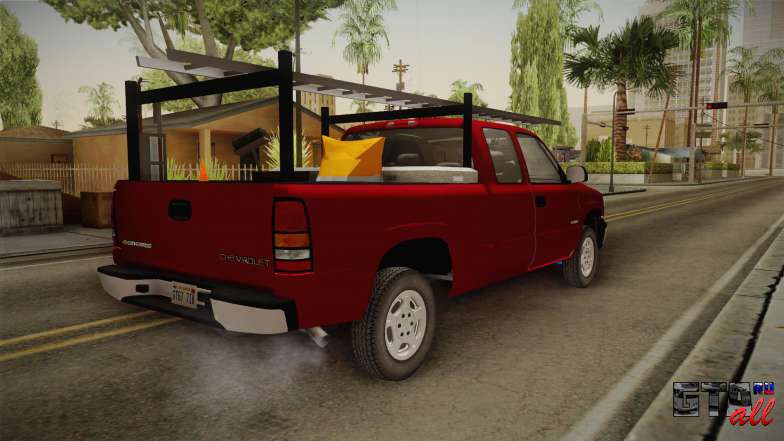 Chevrolet Silverado Work Truck 2001 для GTA San Andreas задняя часть