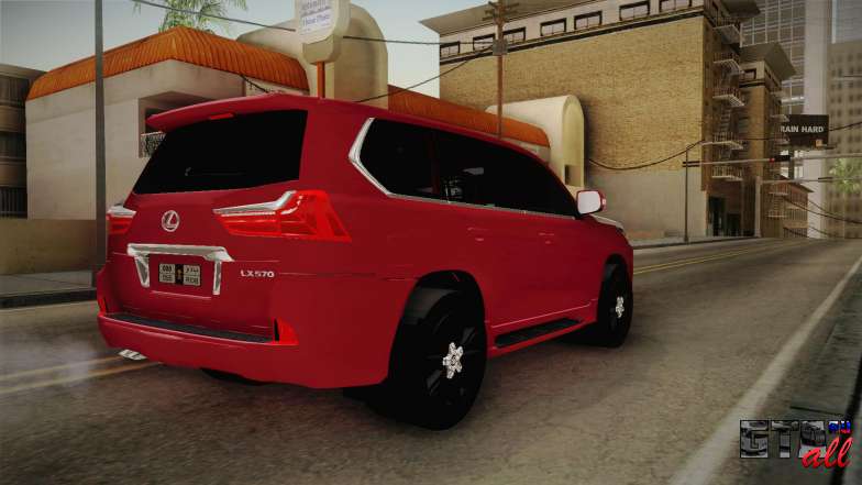 Lexus LX570 2017 для GTA San Andreas задняя часть