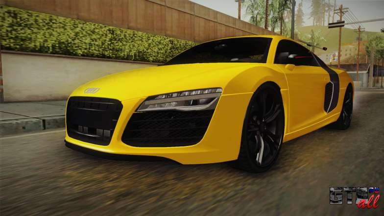 Audi R8 V10 Plus Coupe для GTA San Andreas передние фары