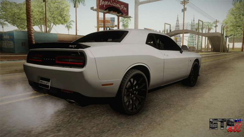 Dodge Challenger SRT Hellcat для GTA San Andreas задняя часть