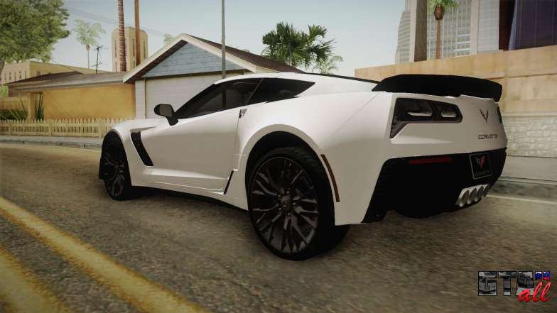 Chevrolet Corvette Stingray Z06 для GTA San Andreas задняя часть