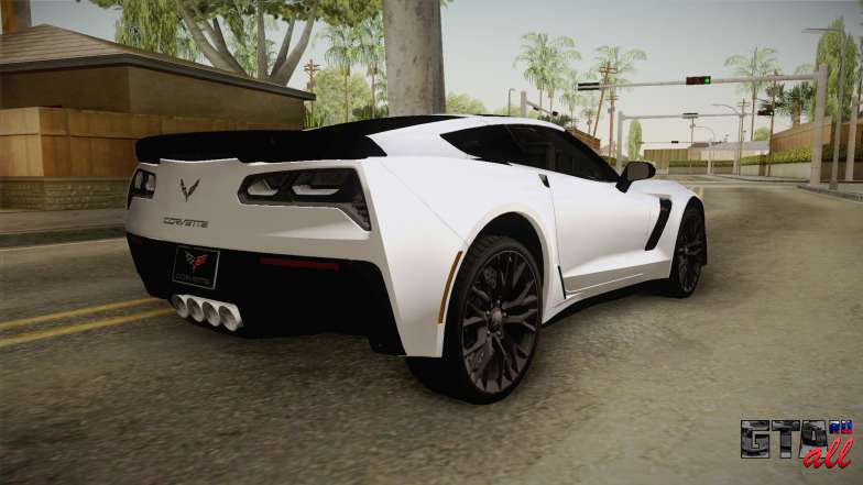 Chevrolet Corvette Stingray Z06 для GTA San Andreas сзади