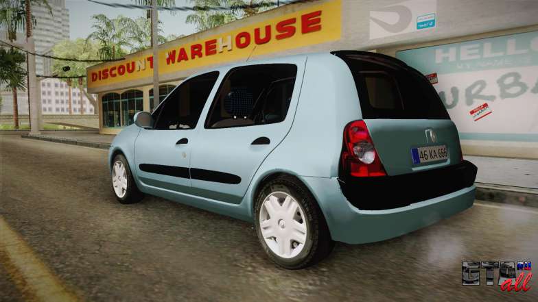 Renault Clio 1.6 16v Hatchback для GTA San Andreas вид сзади