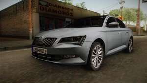 Skoda Superb 2017 для GTA San Andreas вид спереди