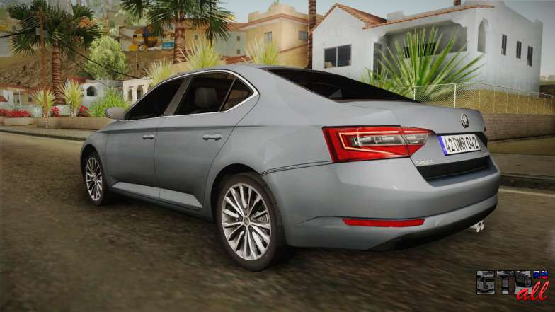 Skoda Superb 2017 для GTA San Andreas вид сзади