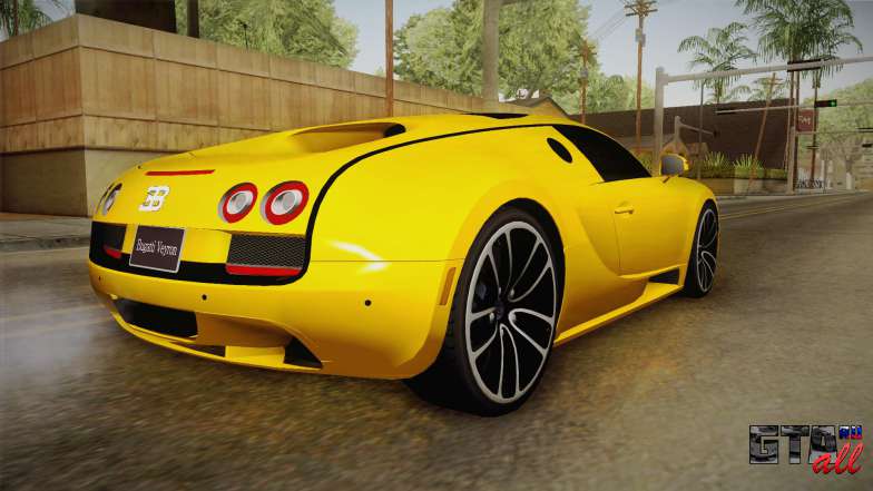 Bugatti Veyron для GTA San Andreas задняя часть