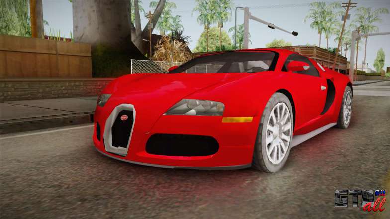 Bugatti Veyron для GTA San Andreas вид спереди