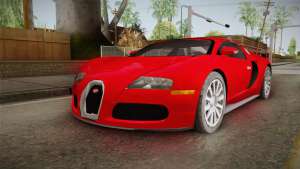 Bugatti Veyron для GTA San Andreas вид спереди