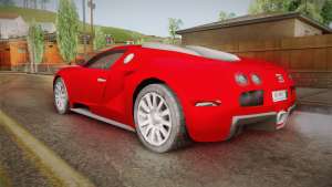 Bugatti Veyron для GTA San Andreas вид сзади