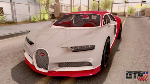 Bugatti Chiron для GTA San Andreas вид спереди