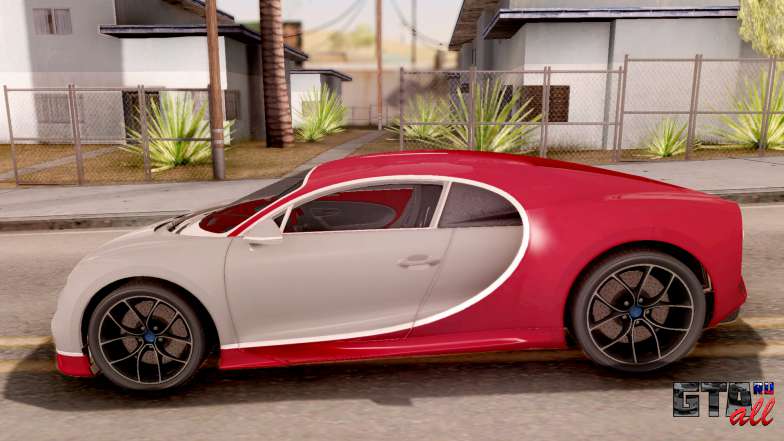 Bugatti Chiron для GTA San Andreas вид сбоку