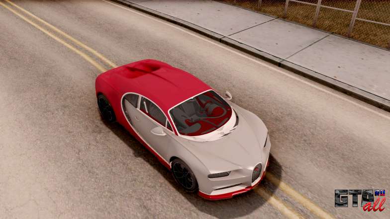 Bugatti Chiron для GTA San Andreas вид сверху