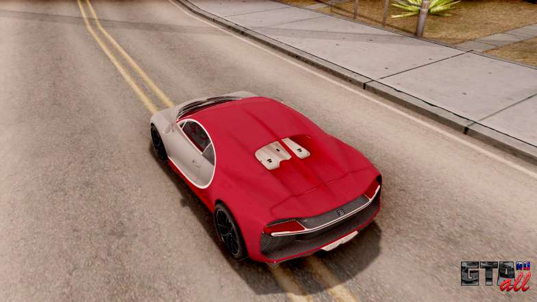 Bugatti Chiron для GTA San Andreas задняя часть