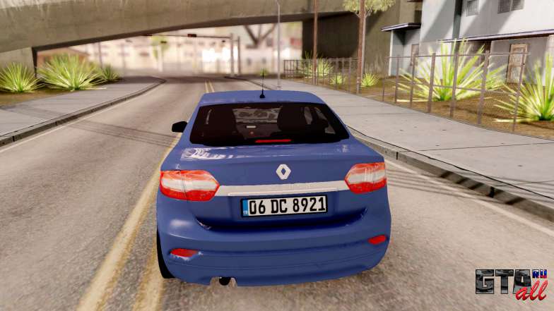 Renault Fluence 2016 для GTA San Andreas задняя часть