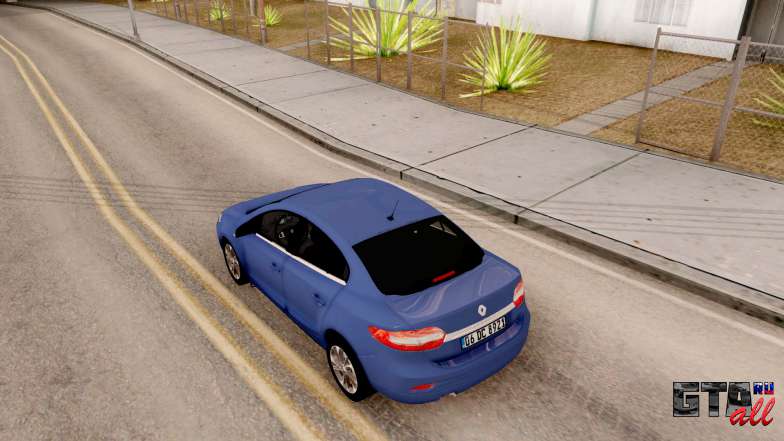 Renault Fluence 2016 для GTA San Andreas задняя часть