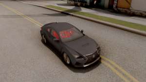 Lexus RC F для GTA San Andreas вид сверху