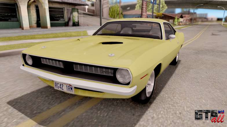 Plymouth Hemi Cuda 440 1970 для GTA San Andreas вид спереди