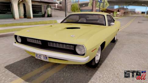 Plymouth Hemi Cuda 440 1970 для GTA San Andreas вид спереди