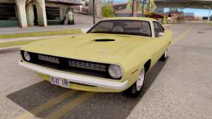 Plymouth Hemi Cuda 440 1970 для GTA San Andreas вид спереди