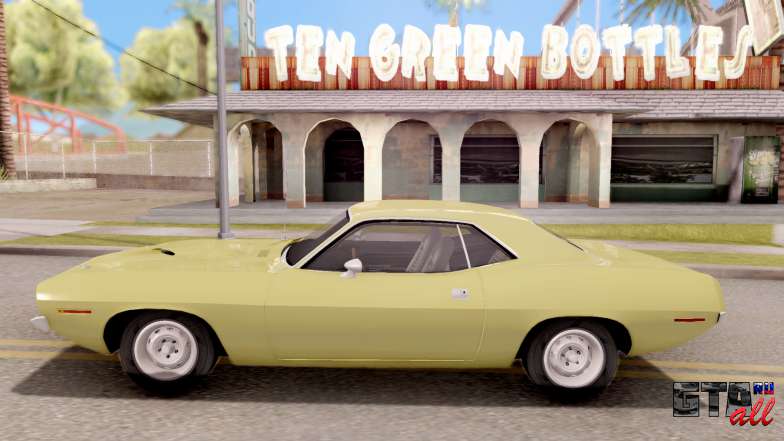 Plymouth Hemi Cuda 440 1970 для GTA San Andreas вид сбоку