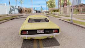 Plymouth Hemi Cuda 440 1970 для GTA San Andreas вид сзади