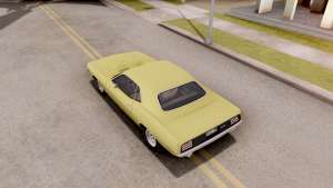 Plymouth Hemi Cuda 440 1970 для GTA San Andreas вид сзади сверху