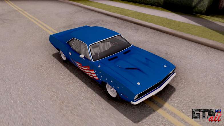 Plymouth Hemi Cuda 440 1970 для GTA San Andreas синяя покраска