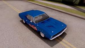 Plymouth Hemi Cuda 440 1970 для GTA San Andreas синяя покраска