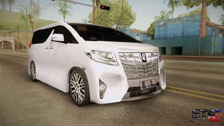 Toyota Alphard 3.5G 2015 v2 для GTA San Andreas вид спереди