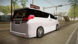 Toyota Alphard 3.5G 2015 v2 для GTA San Andreas вид сзади