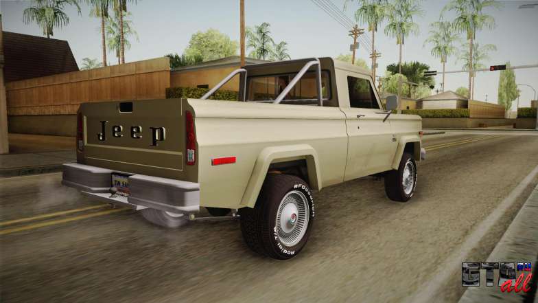 Jeep J-10 Comanche для GTA San Andreas вид сзади