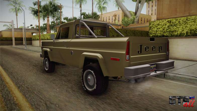 Jeep J-10 Comanche для GTA San Andreas задняя часть