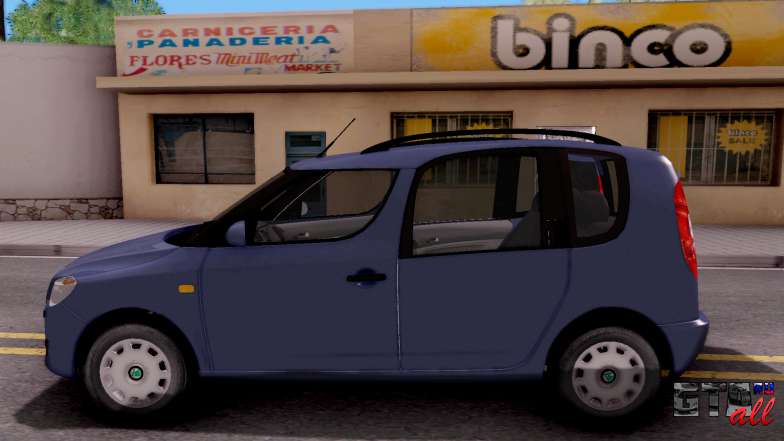 Skoda Roomster Stock для GTA San Andreas вид сбоку