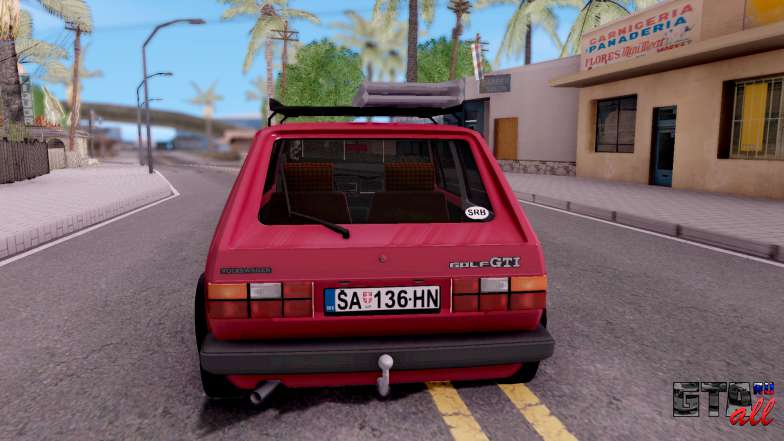 Volkswagen Golf Mk1 Yugoslav для GTA San Andreas вид сзади