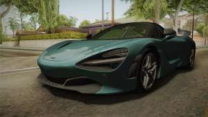 McLaren 720S 2017 для GTA San Andreas вид спереди