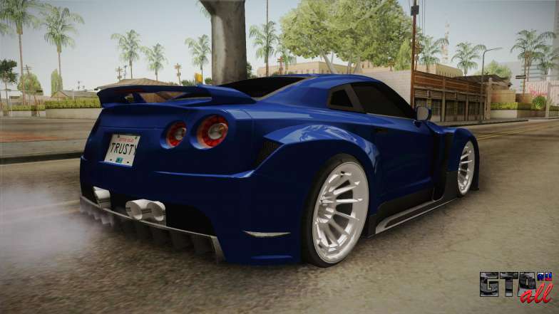 Nissan GT-R R35 NFSUC Tuning для GTA San Andreas вид сзади