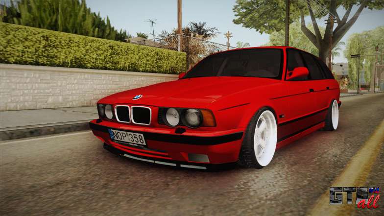 BMW 5 Series E34 Touring Stance для GTA San Andreas вид спереди