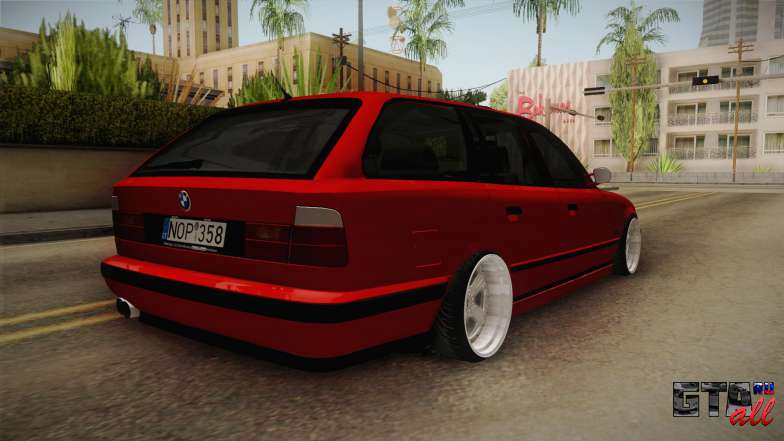 BMW 5 Series E34 Touring Stance для GTA San Andreas задняя часть