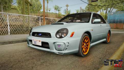 Subaru Impreza WRX Tunable для GTA San Andreas вид спереди