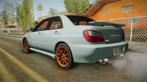 Subaru Impreza WRX Tunable для GTA San Andreas вид сзади