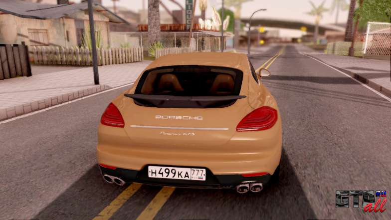 Porsche Panamera GTS 2012 для GTA San Andreas вид сзади