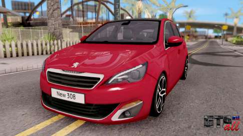 Peugeot 308 2016 для GTA San Andreas вид спереди