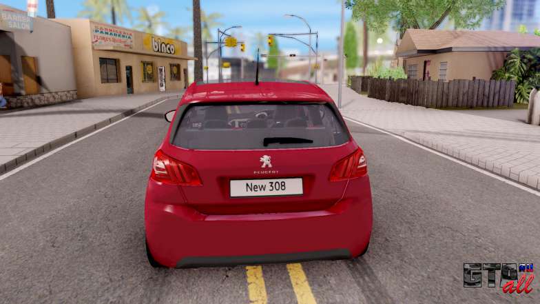 Peugeot 308 2016 для GTA San Andreas вид сзади