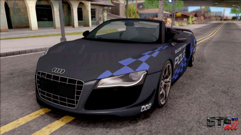 Audi R8 High Speed Police для GTA San Andreas вид спереди