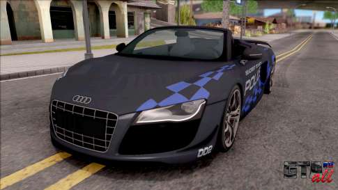 Audi R8 High Speed Police для GTA San Andreas вид спереди