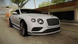 Bentley Continental GT Speed 2016 для GTA San Andreas вид спереди