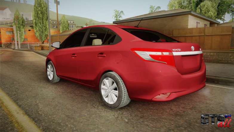 Toyota Yaris 2016 для GTA San Andreas вид сзади