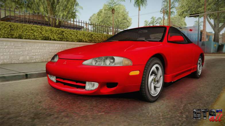 Mitsubishi Eclipse GSX 1995 Dirt IVF для GTA San Andreas вид спереди